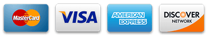 Visa, Mastercard, American Express, Discover